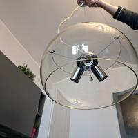 Lampada a sospensione in vetro soffiato