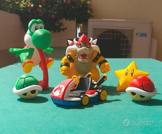 statuette del mondo super mario