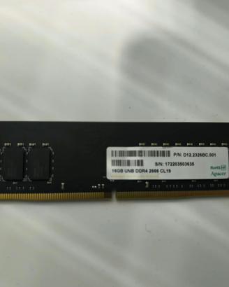  RAM 16GB DDR4 Apacer 2666 MHz CL19 NUOVA