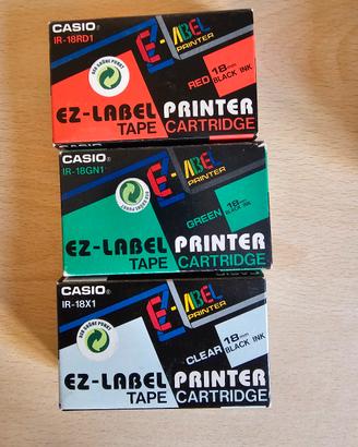 CASIO IR 18RD 1 E2-LABEL PRINTER
TAPE CARTRIDGE