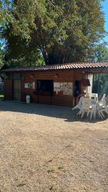 Struttura in legno per chiosco smontabile - 65mq