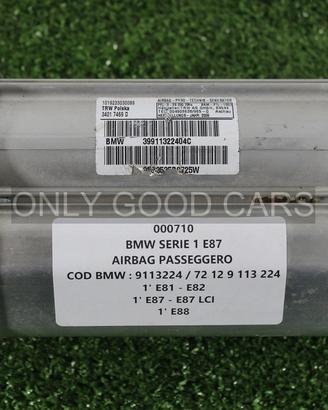 Airbag passeggero bmw serie 1 e87 | 000710