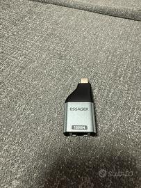 Adattatore da USB type C a Gigabit Ethernet RJ45