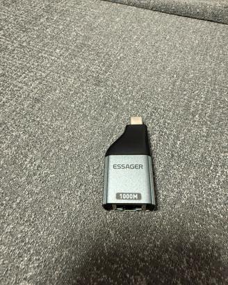 Adattatore da USB type C a Gigabit Ethernet RJ45