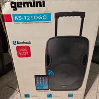 cassa portatile con mixer , microfono e asta