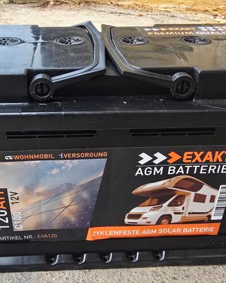 Batteria AGM 120 Ah 12V Camper 