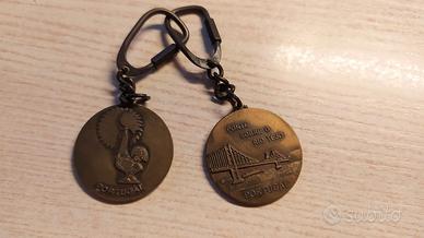 Portachiavi medaglia Portogallo bronzo vintage.