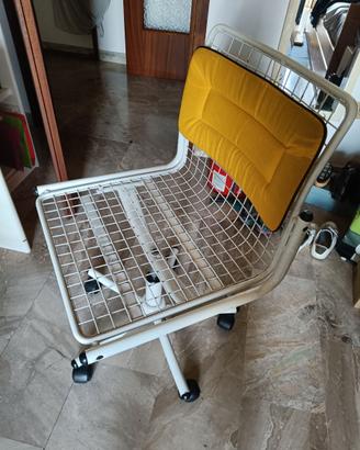 Sedia girevole con rotelle da scrivania