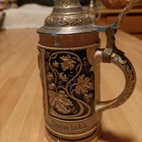 Boccale da birra in ceramica, Germania, XX secolo