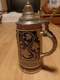 Boccale da birra in ceramica, Germania, XX secolo