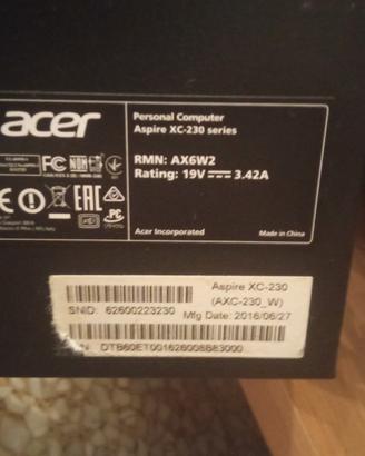  Computer fisso acer