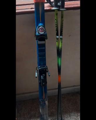 Sci Rossignol con racchette