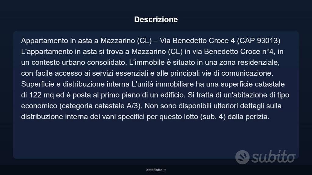 Appartamento – Mazzarino, Caltanissetta - Altro