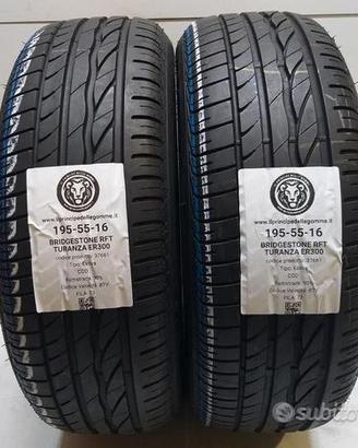 2 gomme 195 55 16 bridgestone rft a37661