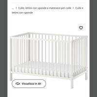 lettino Gulliver Ikea + materasso paracolpi e spon