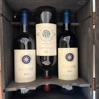 Vini da collezione + baule originale Sassicaia