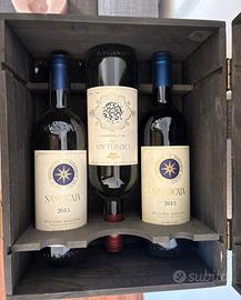 Vini da collezione + baule originale Sassicaia