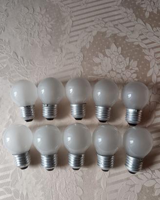 10 LAMPADINE INCANDESCENZA 25W E27 230V SMERIGLIAT