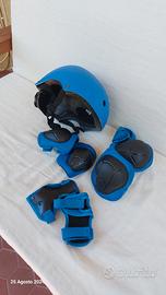 Casco, ginocchiere,gomitiere e parapolsi bambino