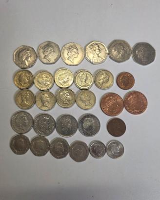Lotto misto monete Regno Unito profilo Regina