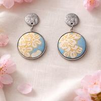 orecchini in cotone giapponese fiori ciliegio 