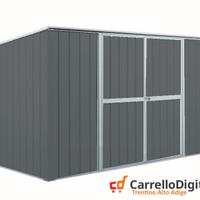 Casetta giardino in Acciaio 345x186 grigio scuro