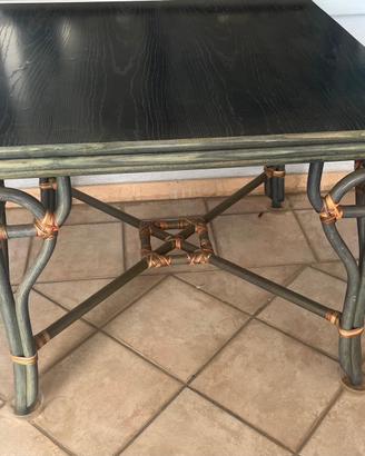 Set tavolo e sedie in rattan