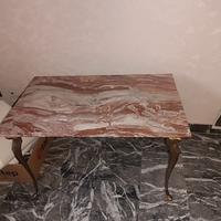 tavolino in marmo e ottone 