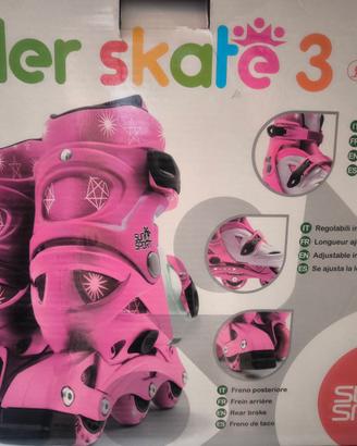 Pattini Bambina Roller Skate 3 a rotelle