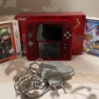 Nintendo 2ds rosso + pokemon ultraluna + luigi