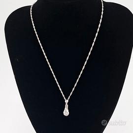 collana e orecchini argento 925 zirconia cubica