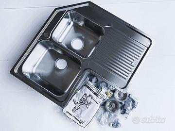 Lavello inox angolo CM incasso
