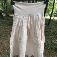 Gonna midi beige con fascia elastica – taglia M/L