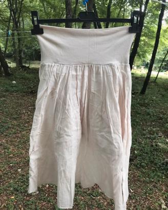 Gonna midi beige con fascia elastica – taglia M/L