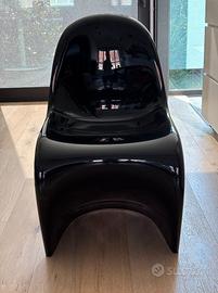 VERER PANTON in vetroresina nero Lucida by VITRA