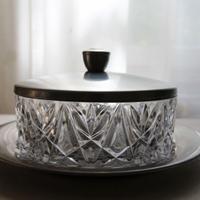 Biscottiera Cristallo con Coperchio e Piatto