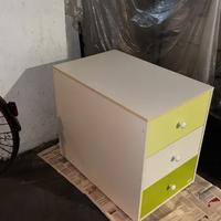 Cassettiera 3 Cassetti MIBB Tender Verde e Bianco