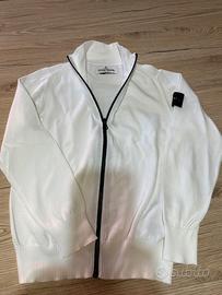 Felpa bianca Stone Island Junior