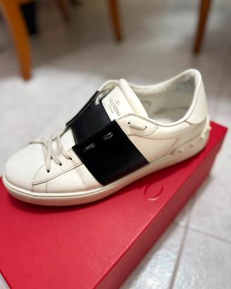 Valentino Garavani Sneakers bianche e fascia nera