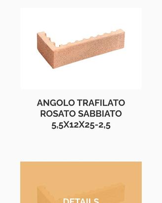 Mattoncini angolari per rivestimenti