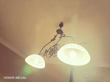 lampadario ferro battuto 