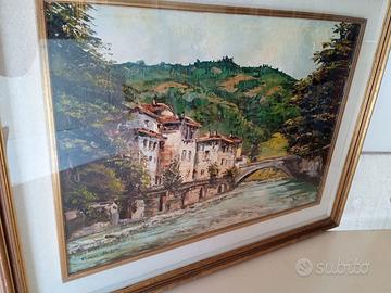 QUADRO OPERA ARTISTA MANTEGANI 50X70 OLIO SU TELA