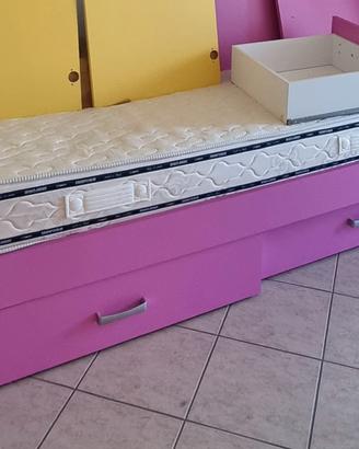 Letto contenitore rosa fucsia