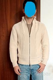 cardigan con zip uomo tg L