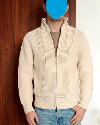 cardigan con zip uomo tg L