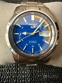 Seiko 5 Automatic Blu SNKK27 7S26 Full Set