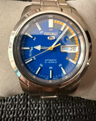 Seiko 5 Automatic Blu SNKK27 7S26 Full Set
