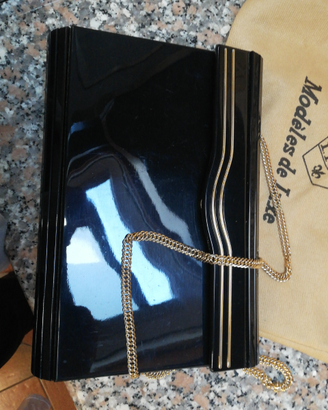 Borsa vintage bachelite nera anni 60