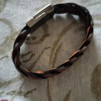 Cinturino intrecciato in pelle 