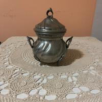 Zuccheriera Vintage RAMA in Peltro 95%